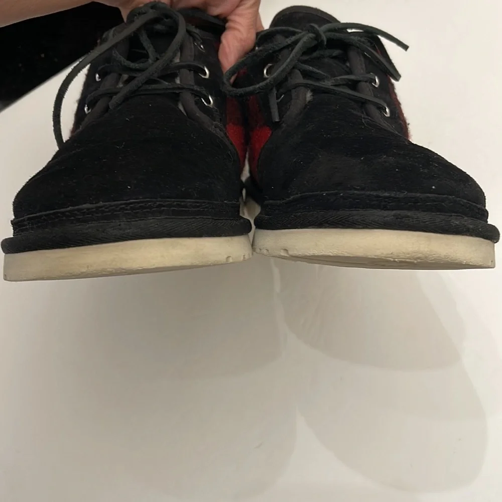 UGG NEUMEL PLAID WOOL BLACK RED CLASSIC BOOTS MENS SIZE 10 - Picture 10 of 16